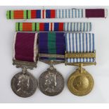 Group post war casualty unresearched consisting of WW2 Defence and War medals with UN Korea, GSM