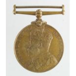 Metropolitan Police 1902 Coronation Medal in bronze (P.C. A Edridge N.Div).