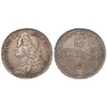 Halfcrown 1746 D. Nono, LIMA below bust, S.3695A, toned nEF