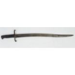 Whitworth Yataghan sword bayonet 1864 pattern similar to the 1856 pattern but with a round bayonet