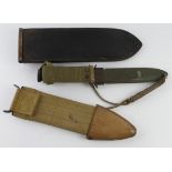 US items - USM3 PAL Fighting Knife & USM8 scabbard by M CO. Scabbard for Marine Corps Bolo knife
