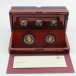 Five coin set 2017 (Five Pounds - Quarter Sovereign) Proof FDC boxed as issued