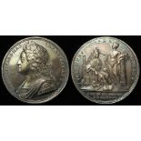 British Commemorative Medal, silver d.35mm: Coronation of George II 1727, official issue by J.