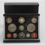 Royal Mint: The United Kingdom Proof Coin Set 2008 deluxe black leather edition, aFDC cased with