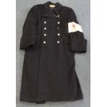 German WW2 original woman’s nurses Red Cross coat with original arm band.