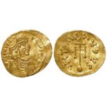 Eastern Roman Empire (Byzantine): Constans II gold Semissis, Constantinople 641-668 AD. Rev: Cross