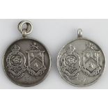 Royal Fusiliers 2x silver Tribute Medals from Mrs. Cunliffe - Owen No's 527 & 594, both dated 1914 &