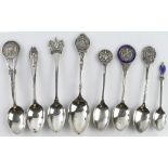 Regimental silver spoons (8) comprising a C.L.N.G. Platoon 16 spoon and a City of London National