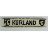 German WW2 KURLAND cuff title.