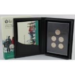 Fifty Pence 2019 five coin set "British Military" includes D-Day, Battle of Britain, VC, Heroic Acts