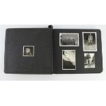 German WW2 Army photo album with seventy-eight photos of soldiers training and at rest.