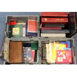 Vast assortment of mainly GB in four boxes. The majority in albums but includes "Whitman" folders,
