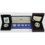 World Silver Proofs: Swaziland Independence Proof Set 1968 nFDC cased (some damage to case