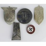German day type badges 4x and an NSDAP PArty Lapel badge.