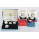 GB Royal Mint silver proof £1 coins (11) various 1980s-1990s, including 3x piedforts: 1986, 1987 and