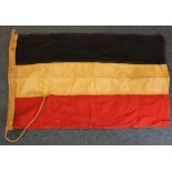 Imperial German Flieger tricolour state flag, stamps for maker & 1916 plus Jasta 2, service wear.