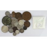 World Coins (23) 18th-20thC assortment including silver; noted Malta copper Grano 1776 VF for