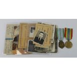 French WW2 prisoner of war group of documents, letters, photos, medals etc., to French Sergeant