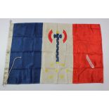 French Vichy silk flag 1940-44 era, service wear.