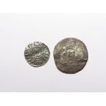 English Hammered silver (2): Henry III Long Cross Penny Class 5c Ion on Canterbury, 1.29g F/GF,