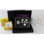 GB Royal Mint: 'Diamond Jubilee Silver Proof Set' 2002 FDC cased with cert and box; and three