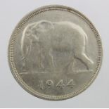 Belgian Congo silver 50 Francs 1944 GF