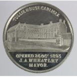 British Commemorative Medal, white metal d.44mm: Tullie House Carlisle Institute of Science