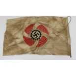 German Robert Ley HAPAG flag, 3 feet approx, service wear.