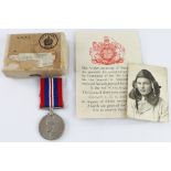 RAF casualty war medal with names casualty slip and box with portrait photo 1388902 Sgt Ivor Ray