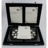 Proof Set 2008 Silver issue. The twin set Emblems & Shield of Arms. FDC some coins with slight