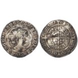 Edward IV, 2nd Reign silver Groat mm. pellet in annulet, no marks by bust, S.2096, 2.83g, crinkled