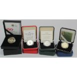 GB Royal Mint silver proof £2 coins (8) including 2x 2013 London Underground, 2x 1994 piedforts;