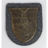 German Krim armshield 1941-1942 with Luftwaffe backing, all complete.