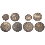 Maundy Set 1683, mixed grade GF-GVF, some adhesive residue on all coins.