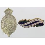 Suffragette interest - enamelled pin badge 'National Women Citizens' Association'. With pin badge '