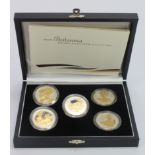 Royal Mint: 2006 Britannia Golden Silhouette Collection (5x proof Britannia ounces) with selective