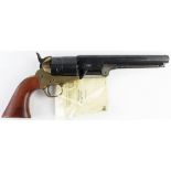 Revolver, a very good Pietta copy of a US Model 1851 Colt Navy, octagonal barrel 7.5" inches,