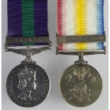 GSM QE2 with Malaya clasp (22700241 Spr B Waslin RE), with Foreign Service Medal bar Malaysia,