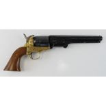 Revolver, a good replica of a Colt M1851 percussion revolver by Western Arms Co. Brass frame, barrel