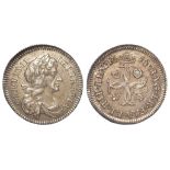 Maundy Fourpence 1676 7 over 6, lightly toned EF