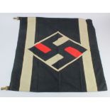 German WW2 single sided banner 25x25 inches with two fasteners to top corners.
