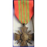 French WW2 1939 Croix de Guerre in box of issue.