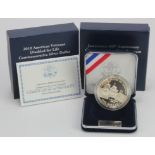 USA (2) United States Mint Silver Proof Dollars: Jamestown 400th Anniversary 2007, and American