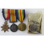 Ipswich family medals - 1915 Star Trio (40624 Gnr W E Rush RGA). With his sons WW2 Casualty group in