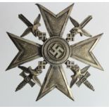 German Condor Legion Silver Grade Spanish War Cross. Made by Assman circa 1940 as a replacement.