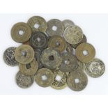 China (25) mostly cash coins, four milled silver minors noted.