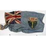 Rhodesia a 5 feet long flag, makers label (Salisbury) service wear.