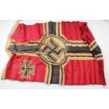 German War flag WW2 approx 5 feet long, service wear, issue stamped, dated 1940.