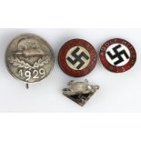 German Lapel badges 4x inc 2 Party examples.