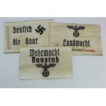 WW2 German 3rd reich Official armband various x3.